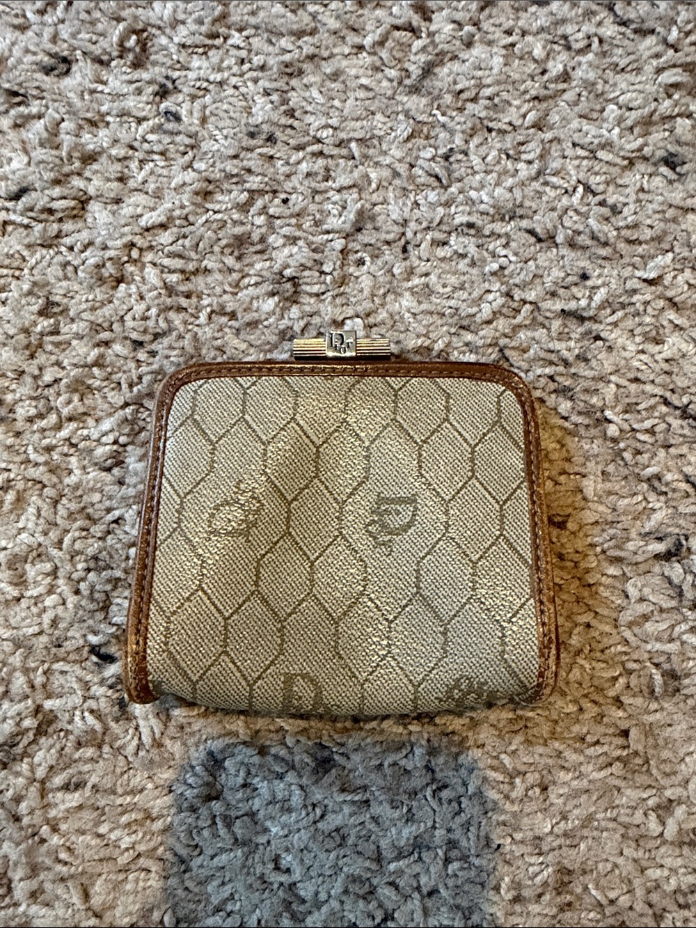 Vintage Dior Kiss Lock Coin Pouch